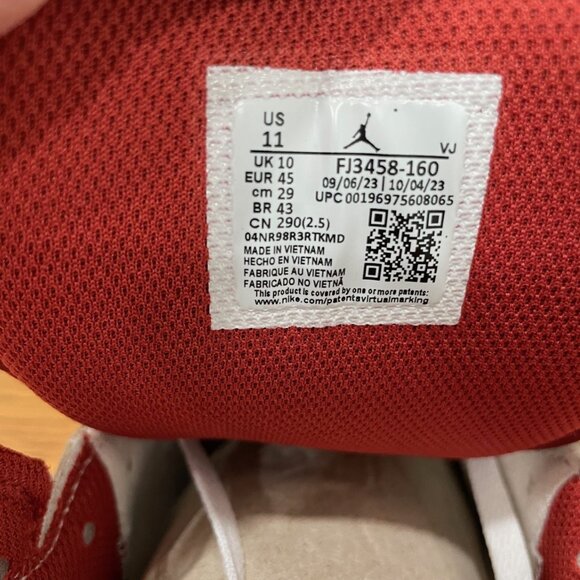 Nike Air Jordan 1 Mid Se Men's Size 11 (White Dune Red) - Picture 7 of 9